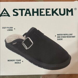 Staheekum Black Suede Chelan Clog with Plush Lining size 9 NWT